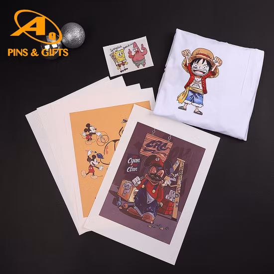 Transworld A4 Opaque Inkjet Dark Transfer Paper Confezione da 100 fogli Carta per trasferimento termico stampabile con logo personalizzato per tessuti scuri